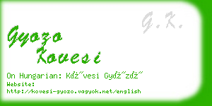 gyozo kovesi business card